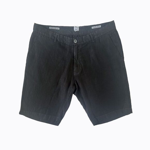 Casual Laguna Men's Newport Linen Shorts Sz 35 Black Coastal Preppy Beach Resort - Picture 1 of 9